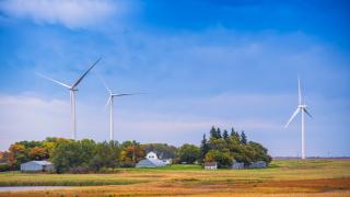 Turbines from Xcel Energy's Courtenay Wind Farm in South Dakota