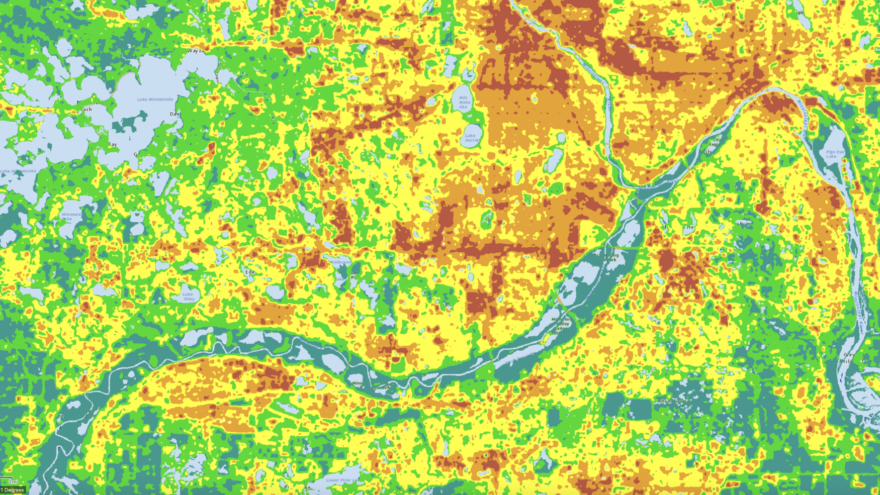 Heat Map of Twin Cities 